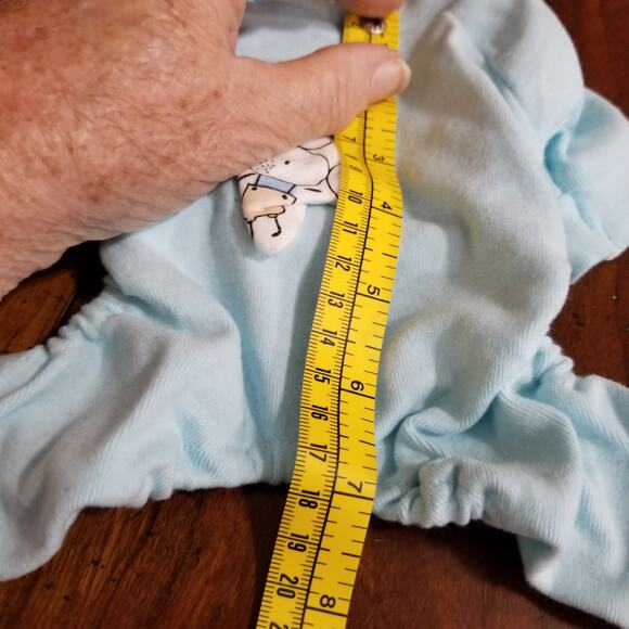 Blue and green dog pj's very small xxs - Picture 4 of 10